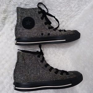 CONVERSE Chuck Hi-Top Black Grey Fabric Tweed
